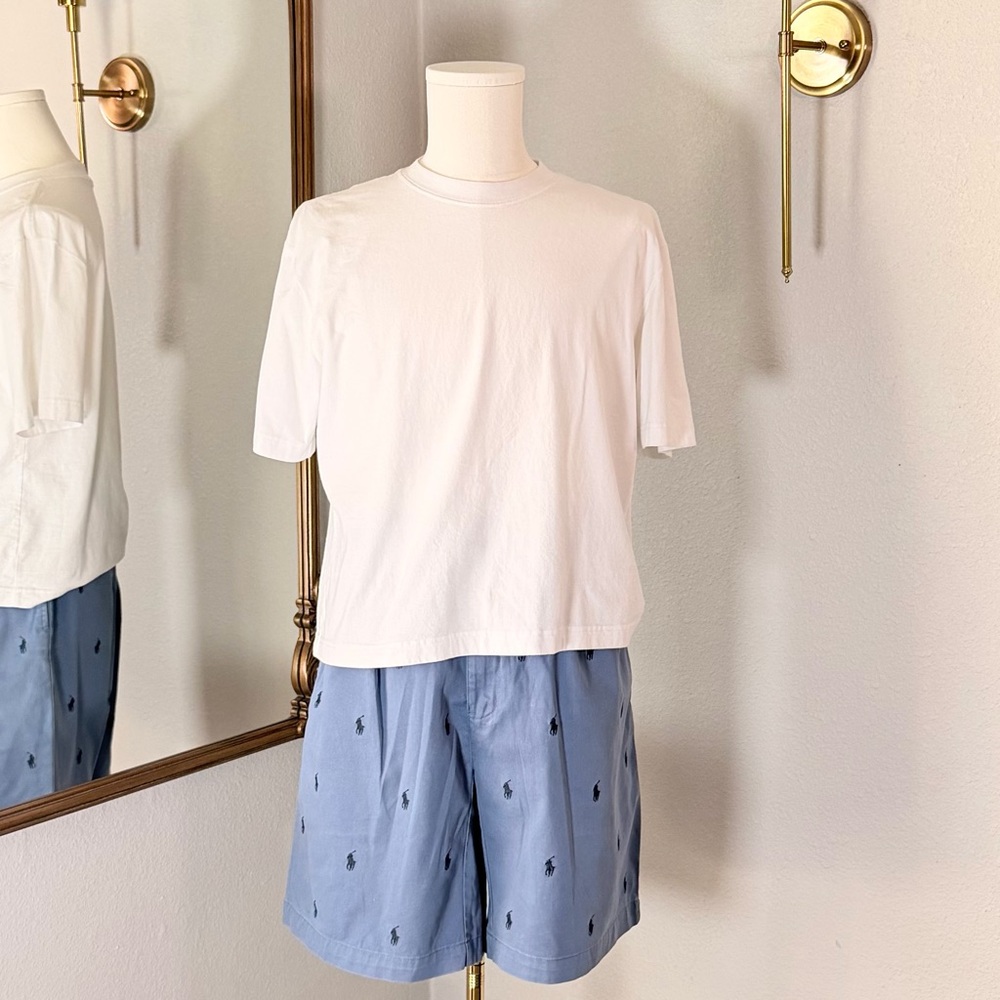 Old Money Ralph Lauren Tyler Shorts 36 Quiet Luxury 100% Cotton All Over Pony